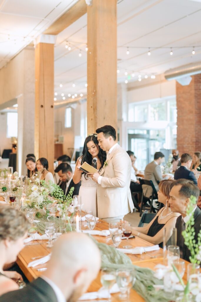 Wedding reception at THE 101 in Seattle, WA