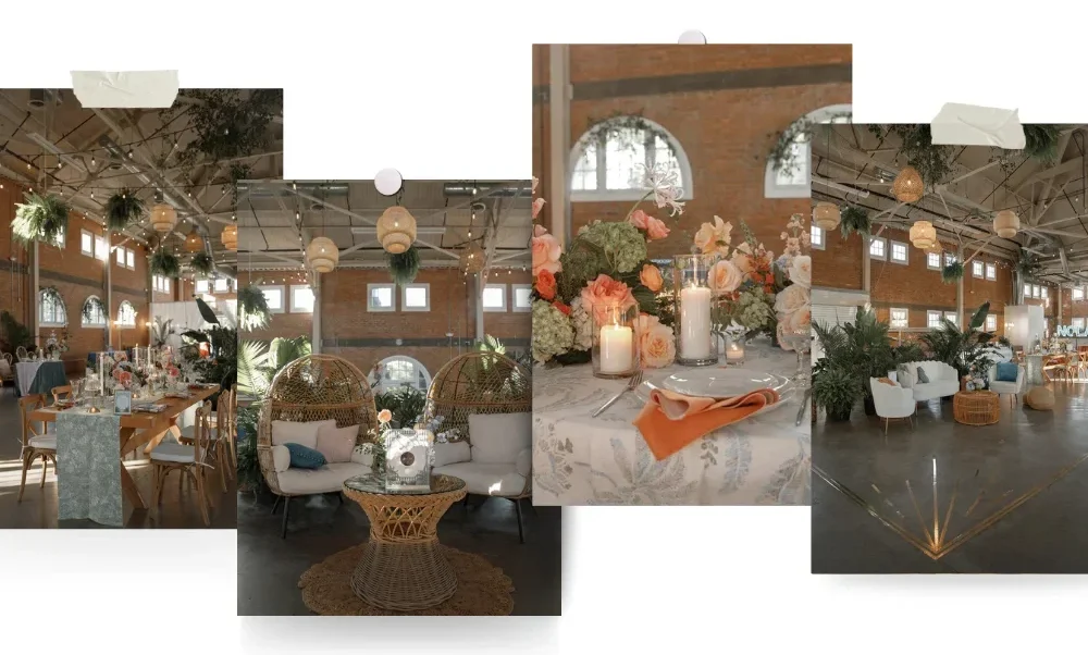 Collage of images of BRICK's new orleans style open house